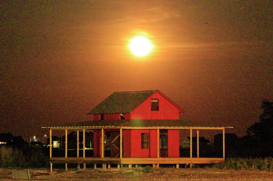 Red Moon Rising Photograph by Catie Canetti