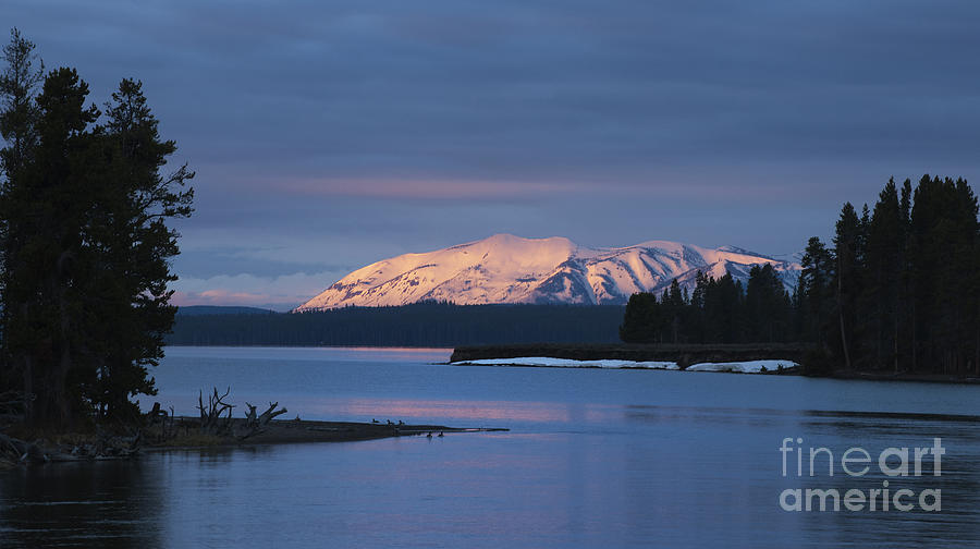 Yellowstone National Park Photograph - Red Mountain and Yellowstone Lake by Sandra Bronstein