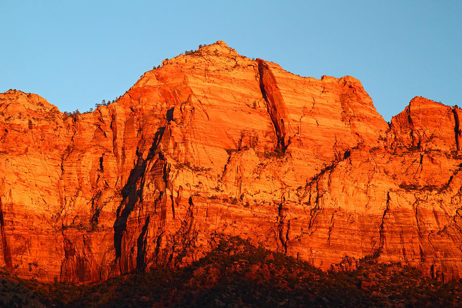 Red mountain glow in Zion Photograph by Pierre Leclerc Photography