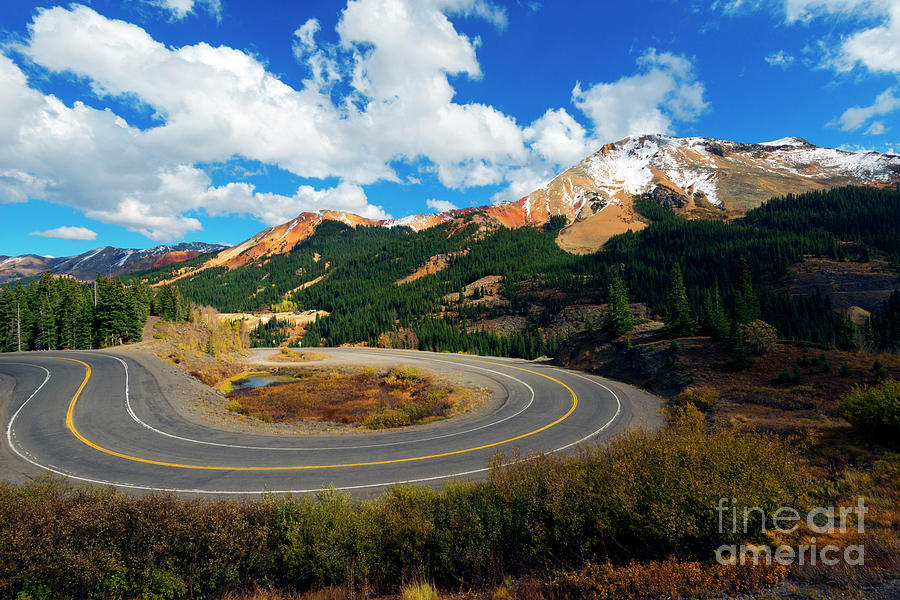 Red Mountain Hairpin Photograph by Michael Dawson