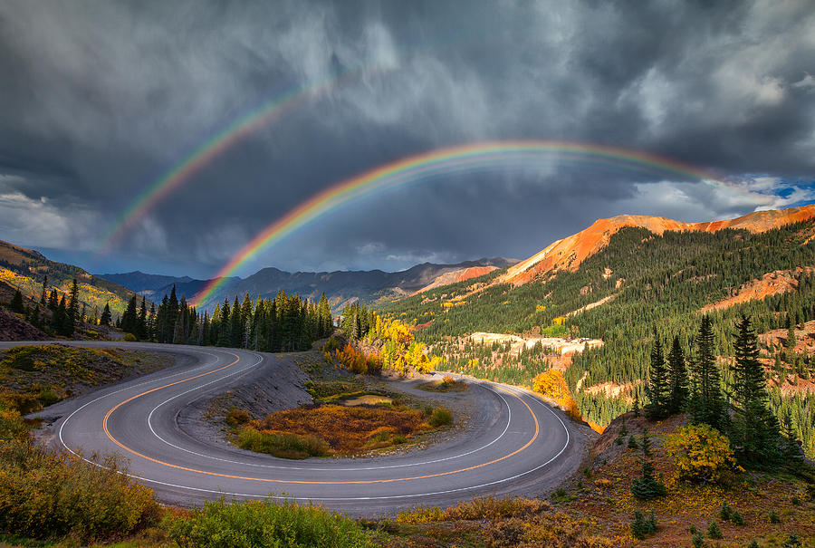 Red Mountain Rainbow Photograph by Darren White