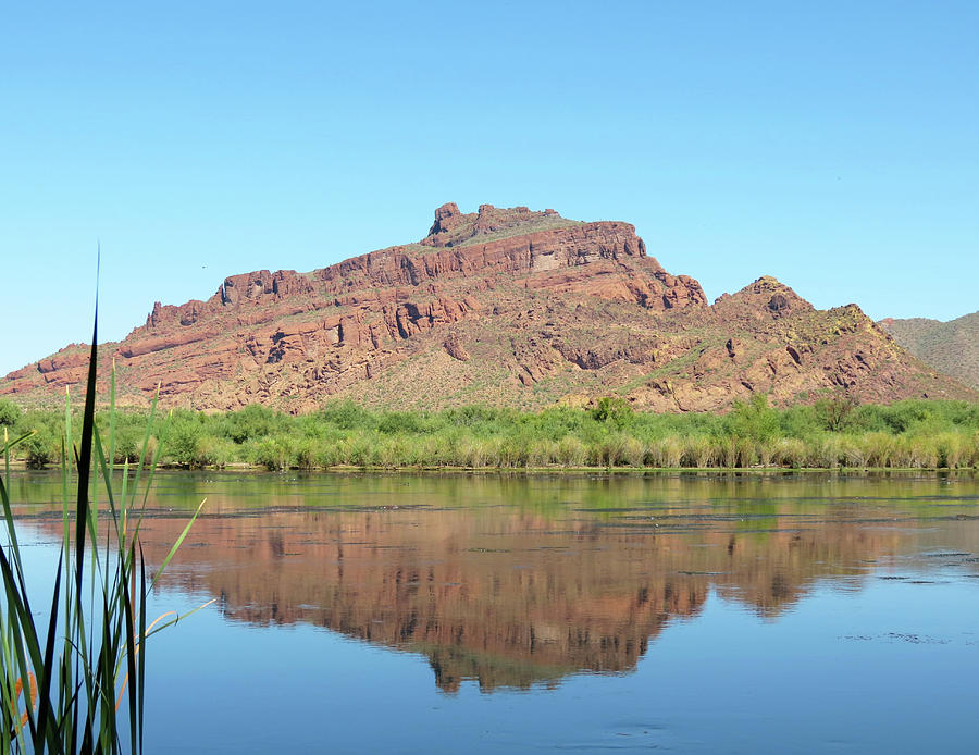 Red Mountain Reflection Photograph by Laurel Powell