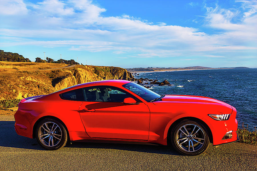 Red Mustang Sonoma Coast 2 Photograph by Garry Gay