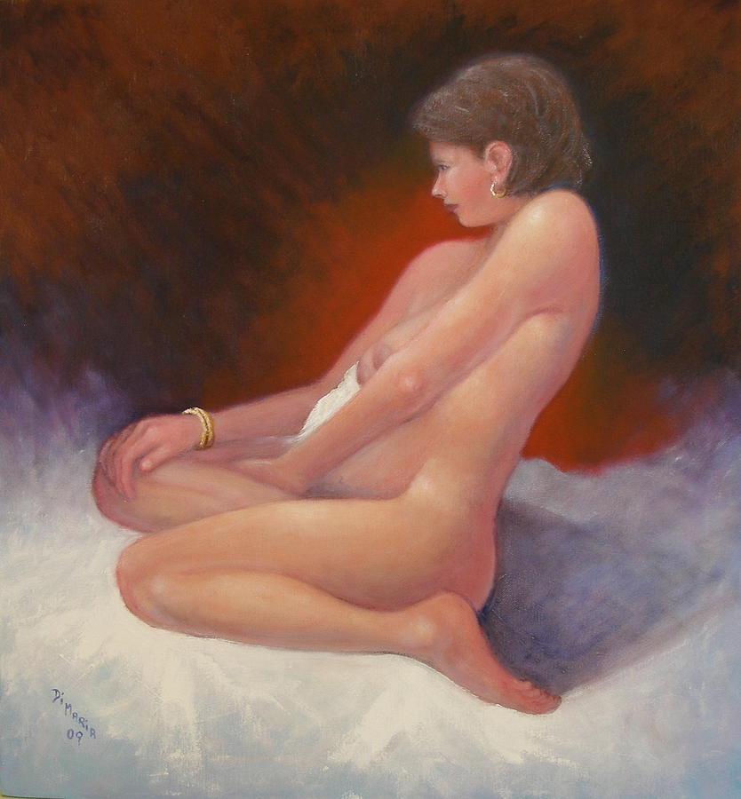 Nude Painting - Red Nude by Donelli  DiMaria