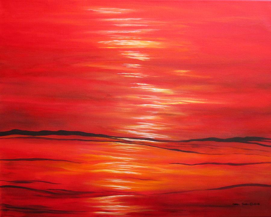 Red October Painting by Carol Sabo