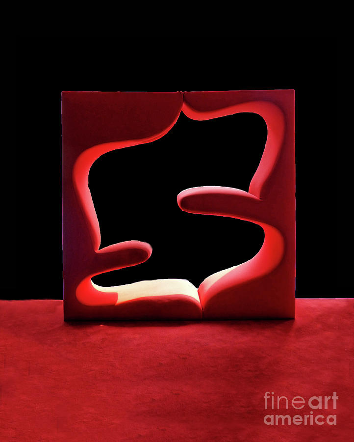 Abstract Photograph - Red on Black by Lynn Bolt