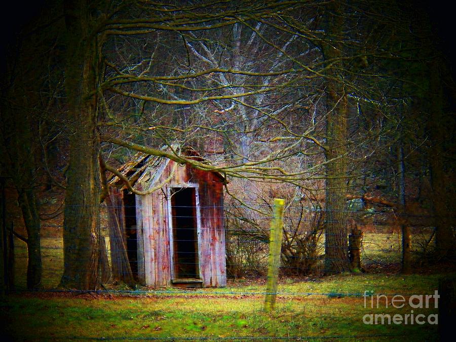 Red Outhouse Photograph by Joyce Kimble Smith