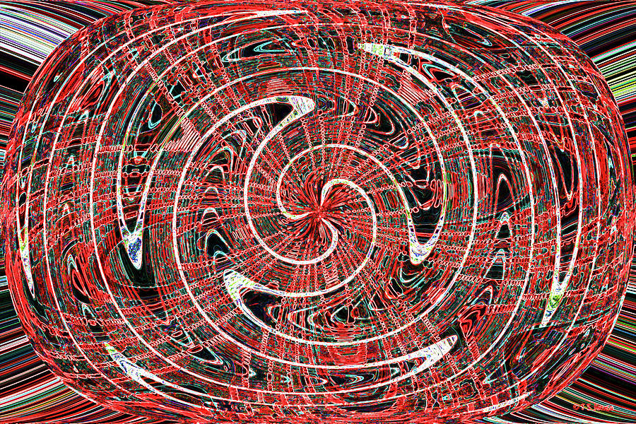Red Oval Janca Abstract   Digital Art by Tom Janca