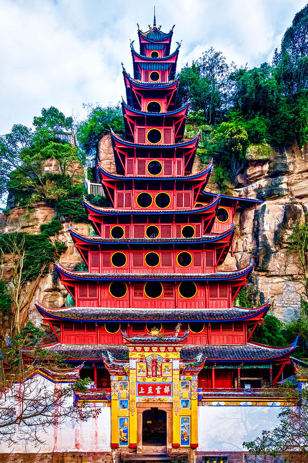 Red Pagoda Photograph by Maria Coulson