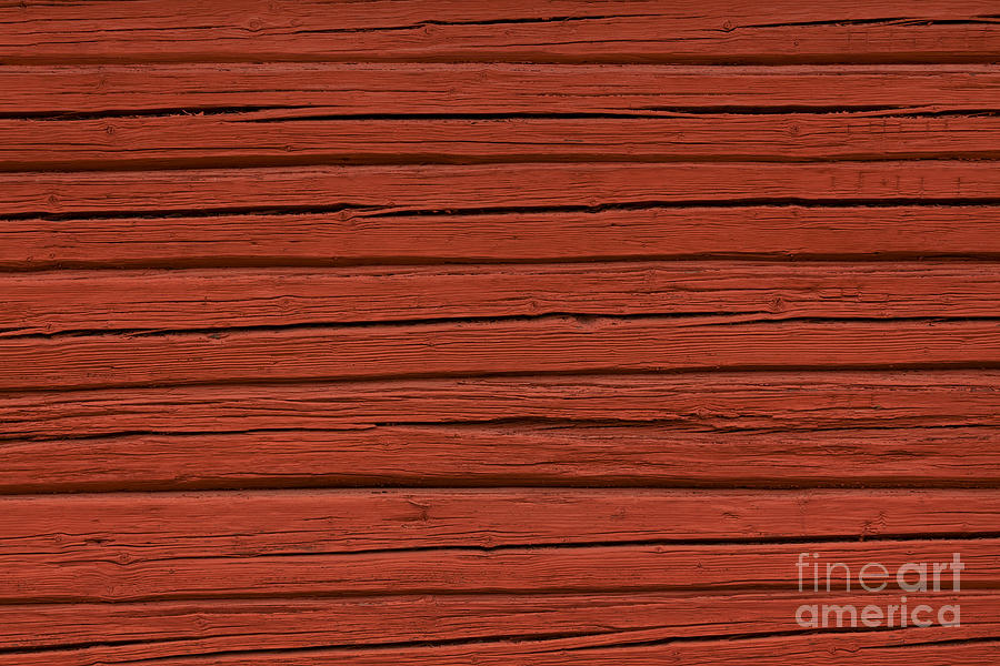 Red painted wood pattern Photograph by Marcus Lindstrom