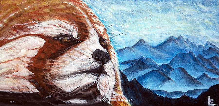 Mountain Painting - Red Panda by Larry Calabrese