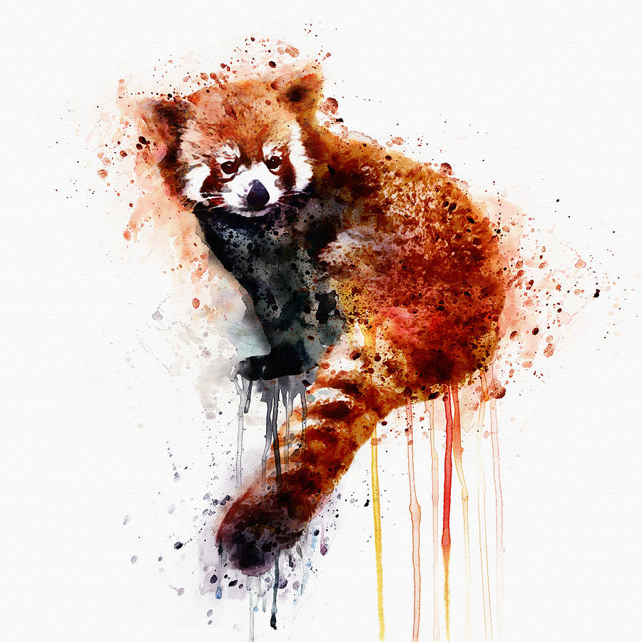 Red Panda Painting by Marian Voicu