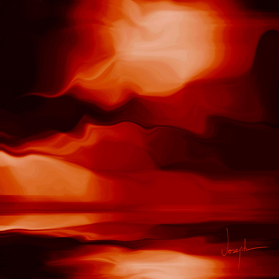 Abstract Digital Art - Red Passion by Joseph Tamassy Abstract Digital Art - Red Passion by Joseph Tamassy