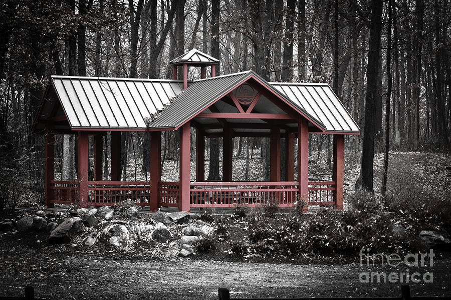 Red Pavilion Photograph by Scott Heister