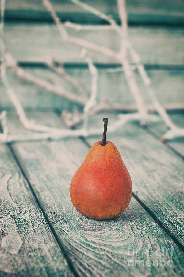 Still Life Photograph - Red pear by Mythja Photography