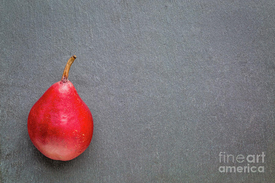 Red Pear Still Life Photograph by Marek Uliasz