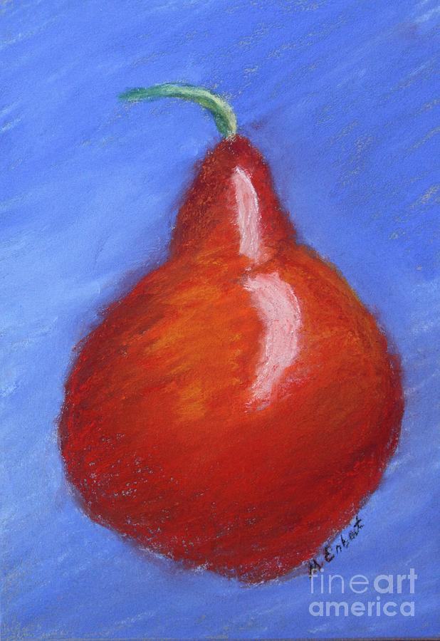 Red Pear Study Painting by Mary Erbert