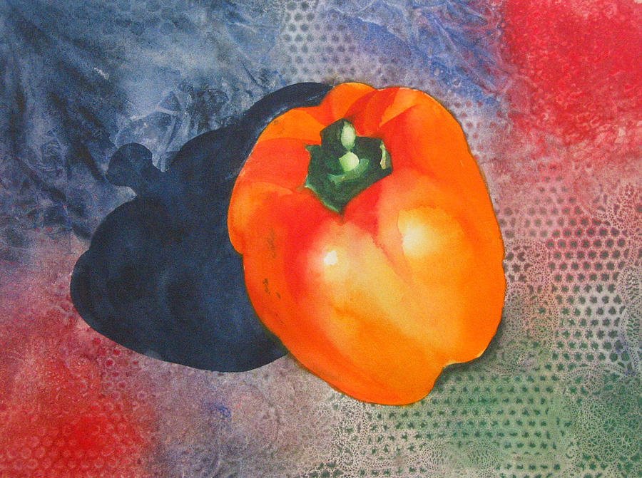 Pepper Painting - Red Pepper Solo by Jean Blackmer Pepper Painting - Red Pepper Solo by Jean Blackmer
