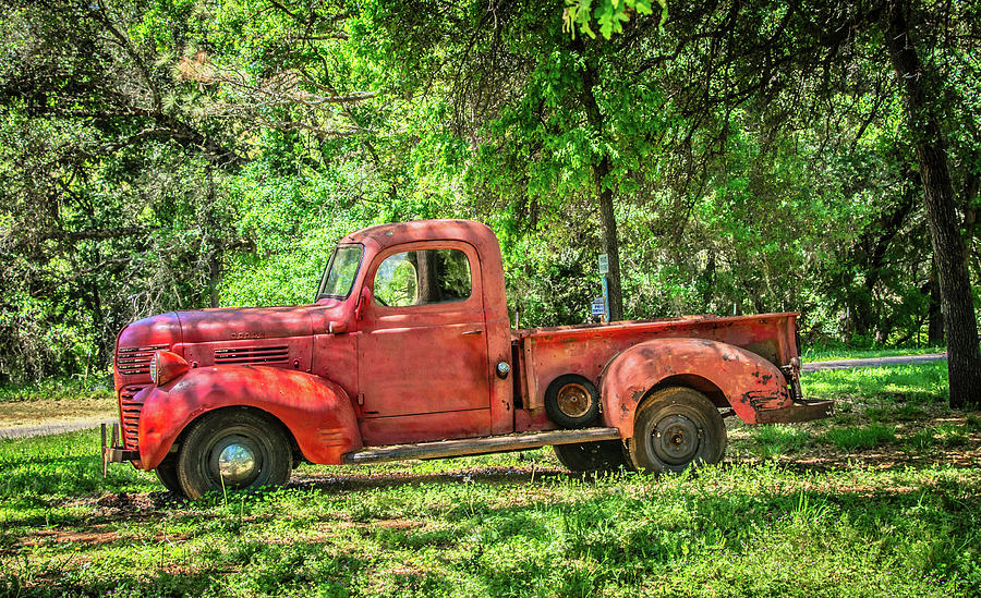 Red Pick Up Photograph by Steph Gabler