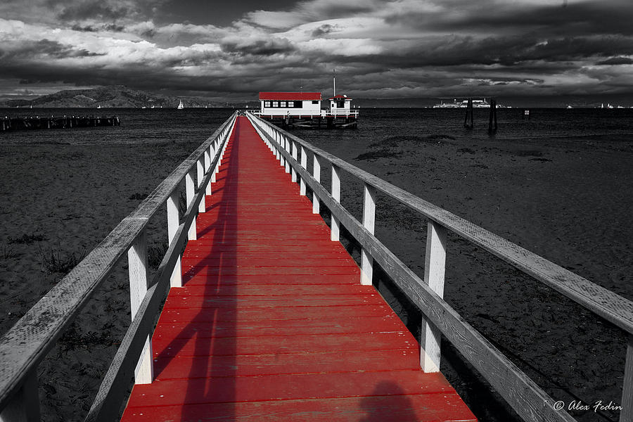 Landscape Photograph - Red Pier by Alexander Fedin