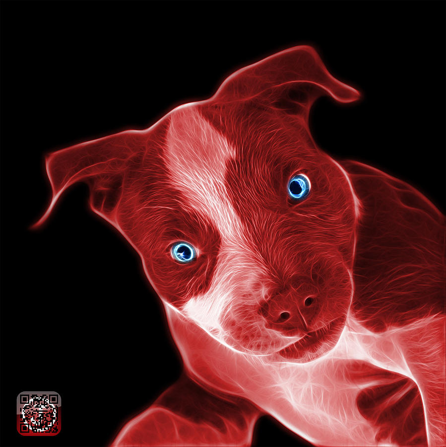 Red Pitbull 7435 - Bb Painting by James Ahn
