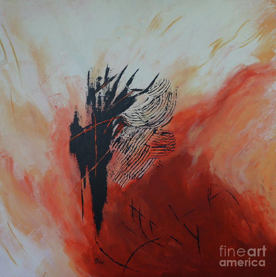 Abstract Painting - Red Planet III by Christiane Schulze Art And Photography