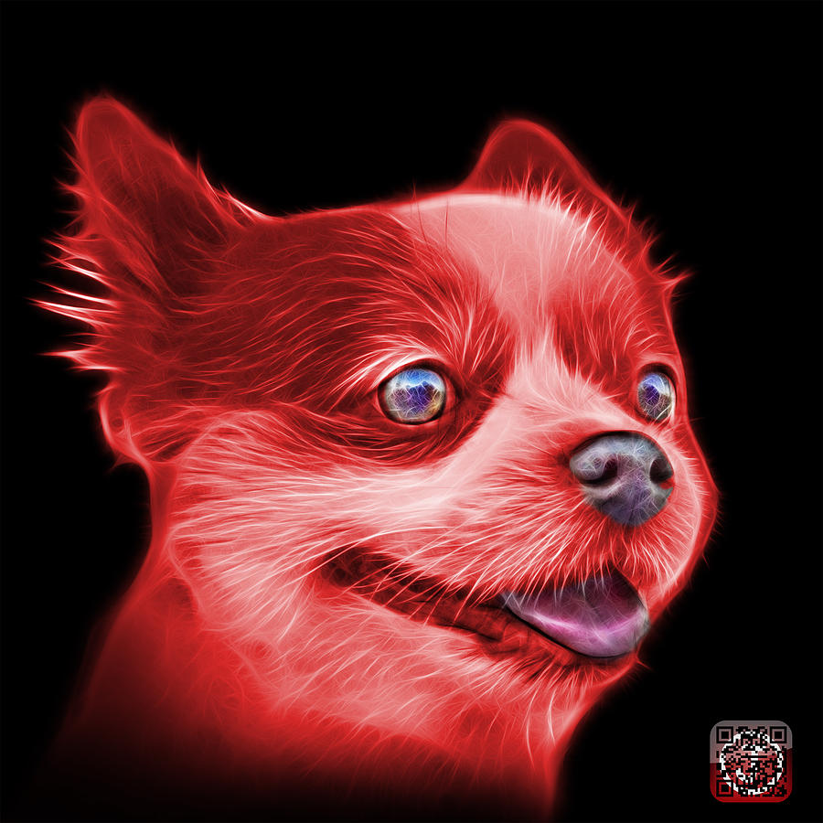 Red Pomeranian dog art 4584 - BB Painting by James Ahn