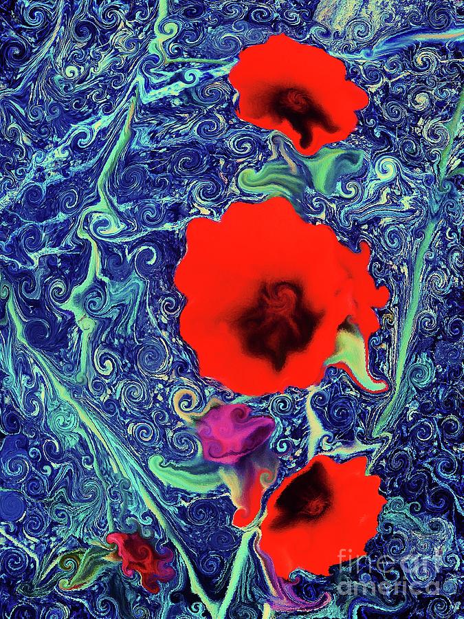 Red Poppies Digital Art by Daniele Smith