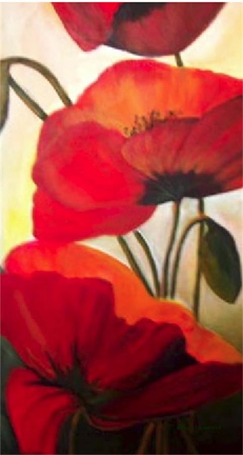 Floral Painting - Red Poppies by Eileen Kasprick Floral Painting - Red Poppies by Eileen Kasprick