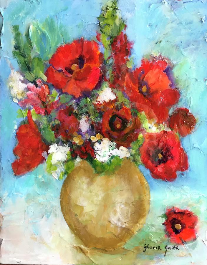 Red Poppies Painting by Gloria Smith