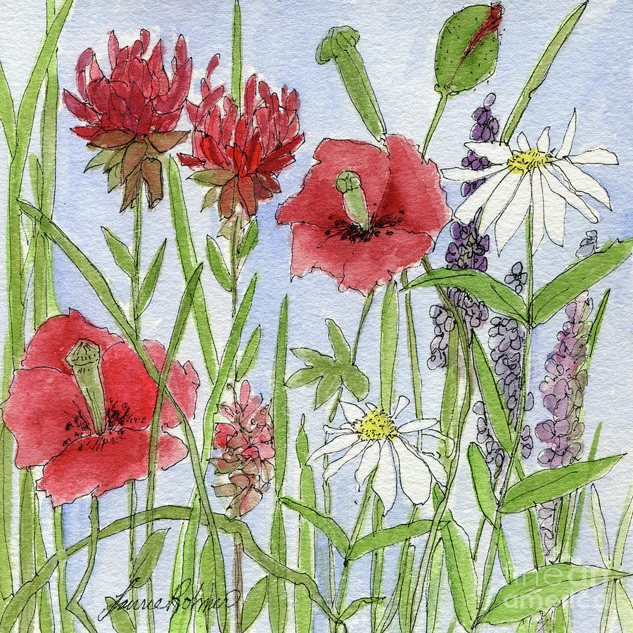 Red Poppies Painting by Laurie Rohner