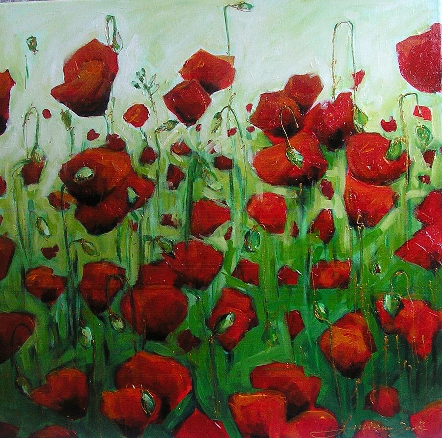 Red poppies Painting by Luciana Toma - Fine Art America