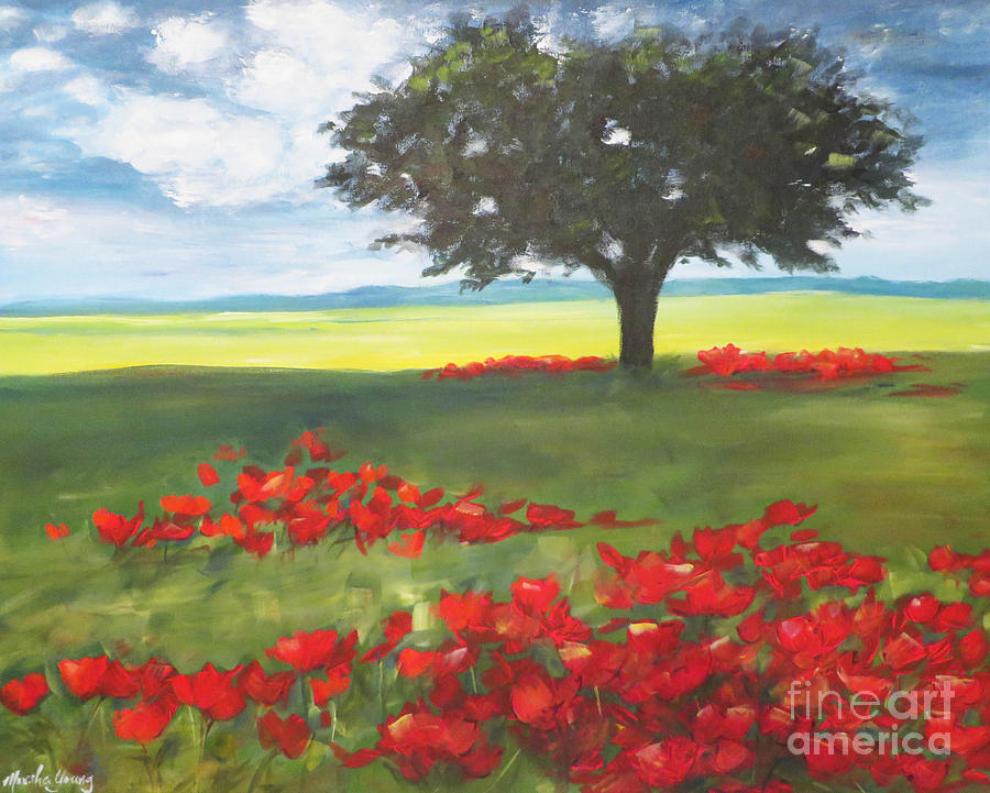Red Poppies Painting by Marsha Young