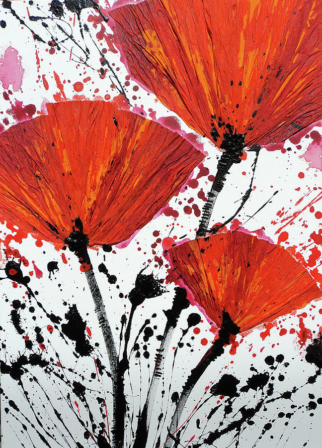 Red Poppies Print Painting