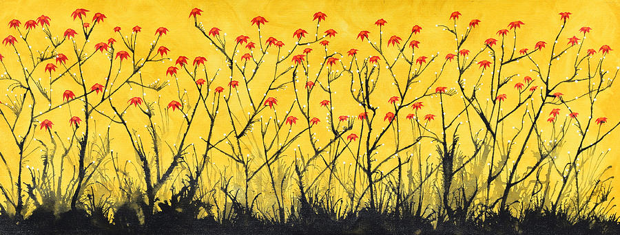 Red Poppies Painting by Sumit Mehndiratta
