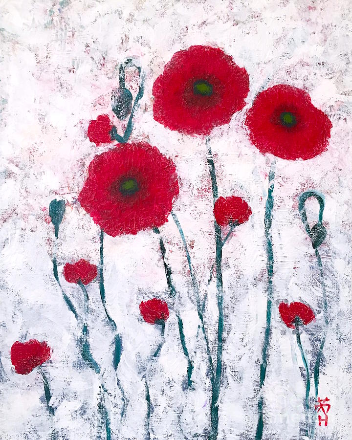 Red Poppies Dreamy Painting
