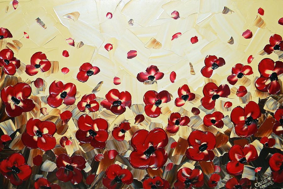 Poppy Painting - Red Poppy Dance by Christine Bell