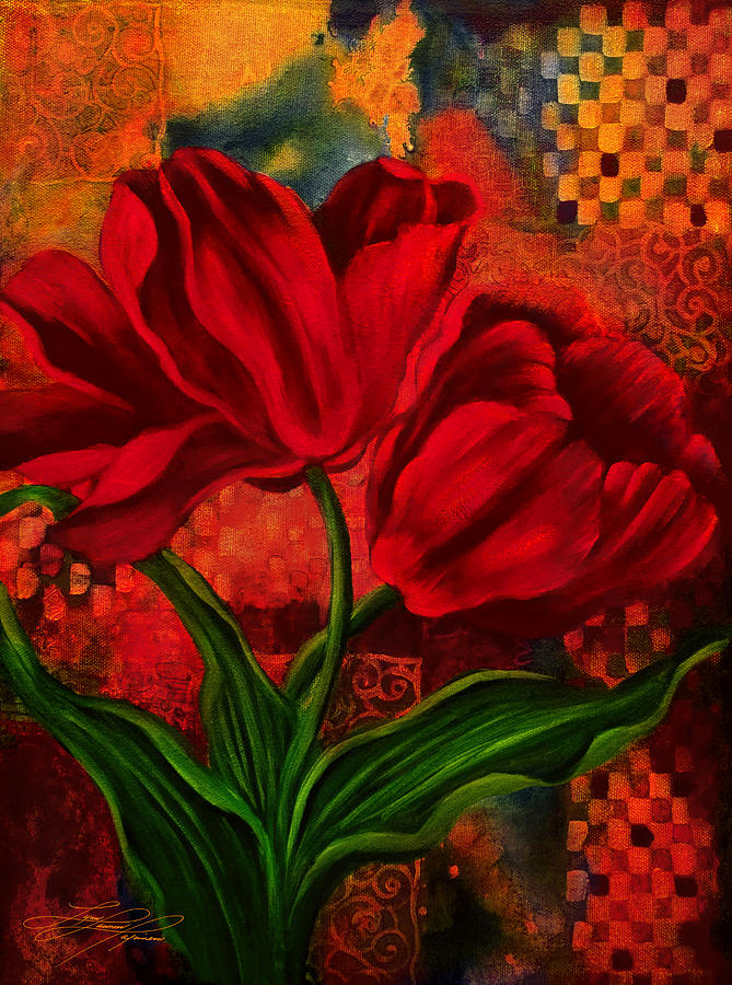 Flower Painting - Red Poppy by Lynn Lawson Pajunen Flower Painting - Red Poppy by Lynn Lawson Pajunen