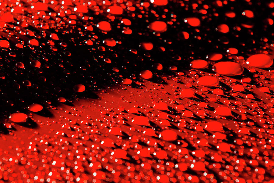 Red Rain Abstract Photograph by SR Green
