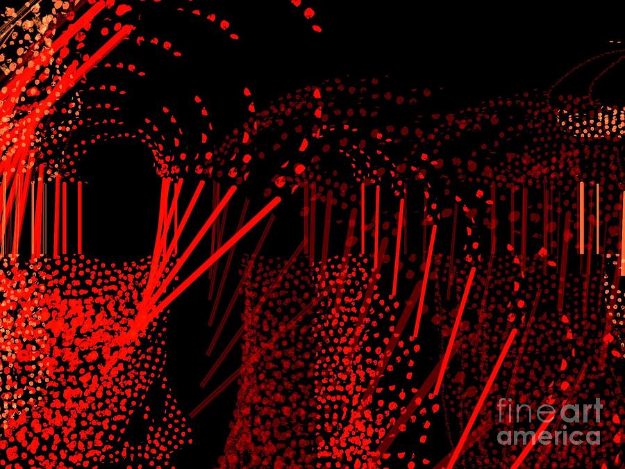 Red Rain Digital Art by Cooky Goldblatt