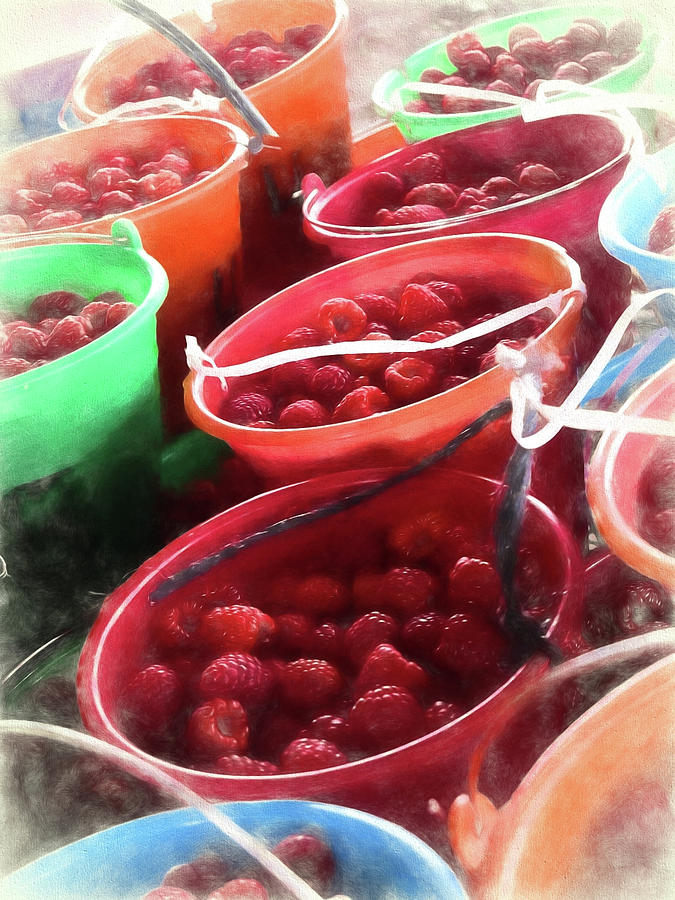 Red Raspberries Photograph by Winnie Chrzanowski
