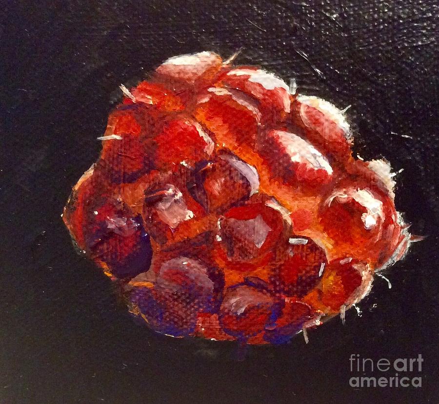 Still Life Painting - Red Raspberry by Hilary England