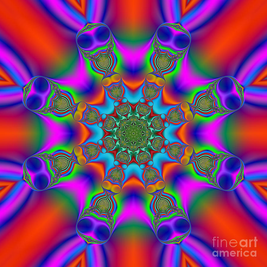 Red Ray Magic Mandala Digital Art by Marv Vandehey | Fine Art America