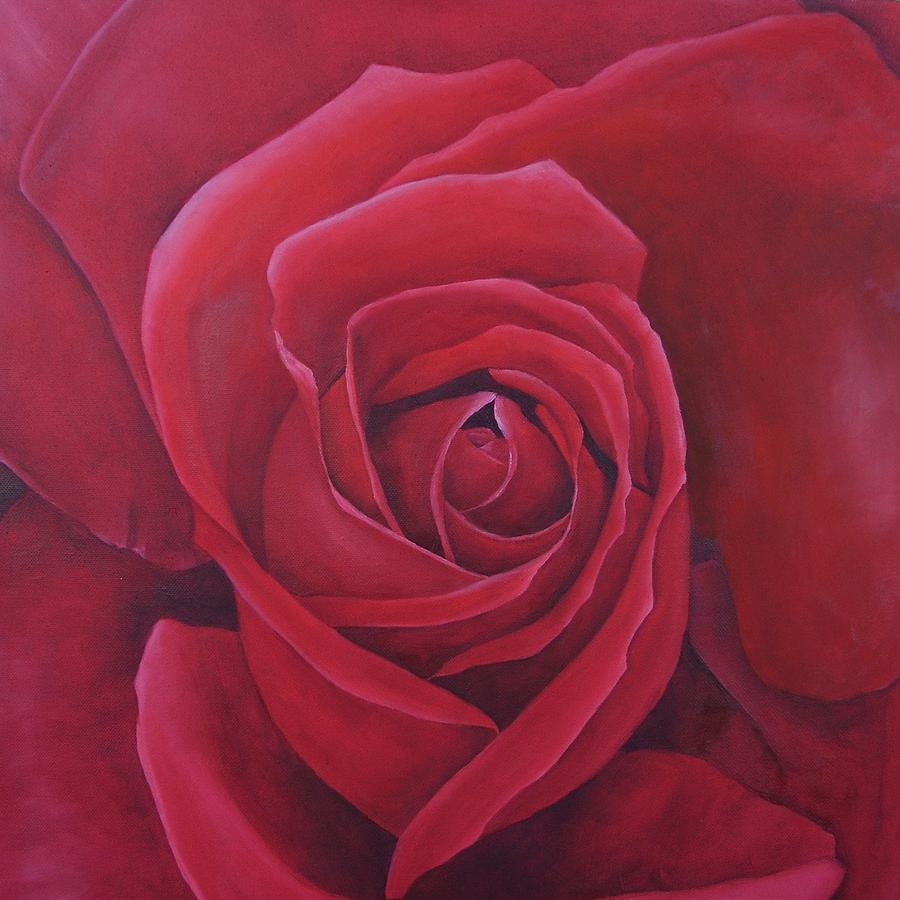 Red Red Rose Painting by Brandon Sharp