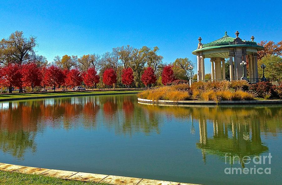 Red Reflections At The Muny In Forest Park Photograph by Debbie Fenelon ...