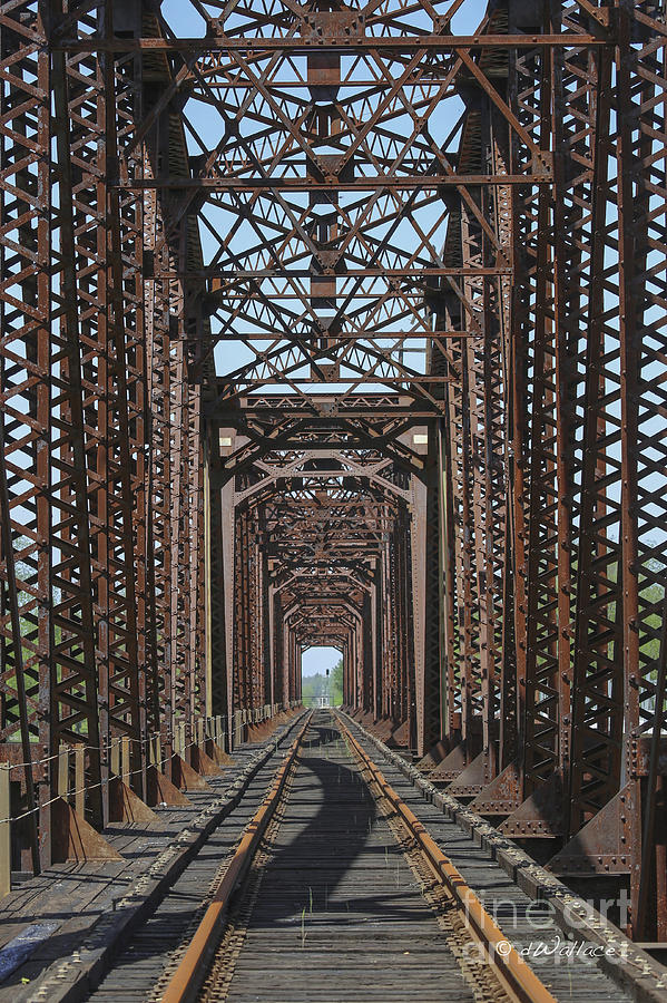 Red River Railroad Bridge Photograph by D Wallace
