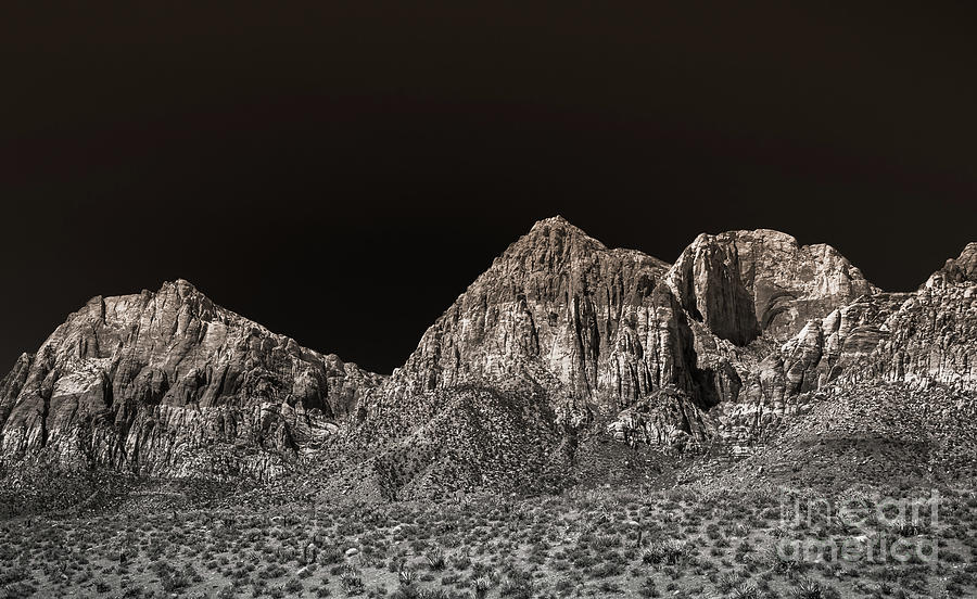 Red Rock Canyon Black and White Photograph by Blake Webster