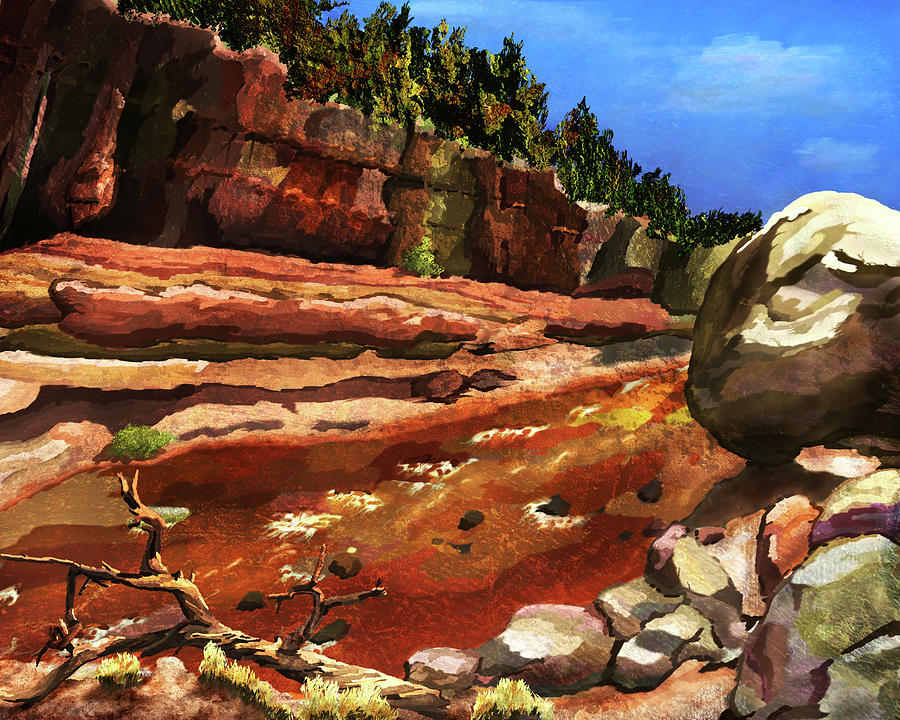 Red Rock Canyon Digital Art by Ken Taylor