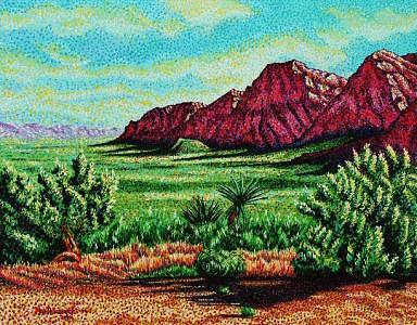 Landscape Painting - Red Rock Canyon by Max R Scharf Landscape Painting - Red Rock Canyon by Max R Scharf