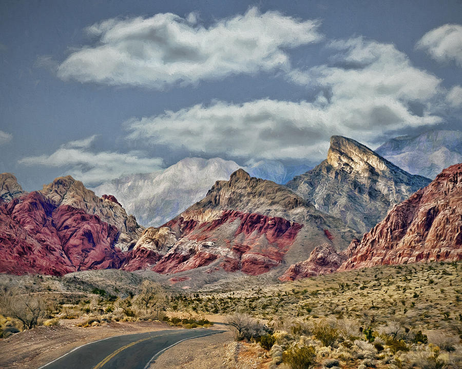 Red Rock Canyon PhotoPaint Photograph by Rebecca Snyder